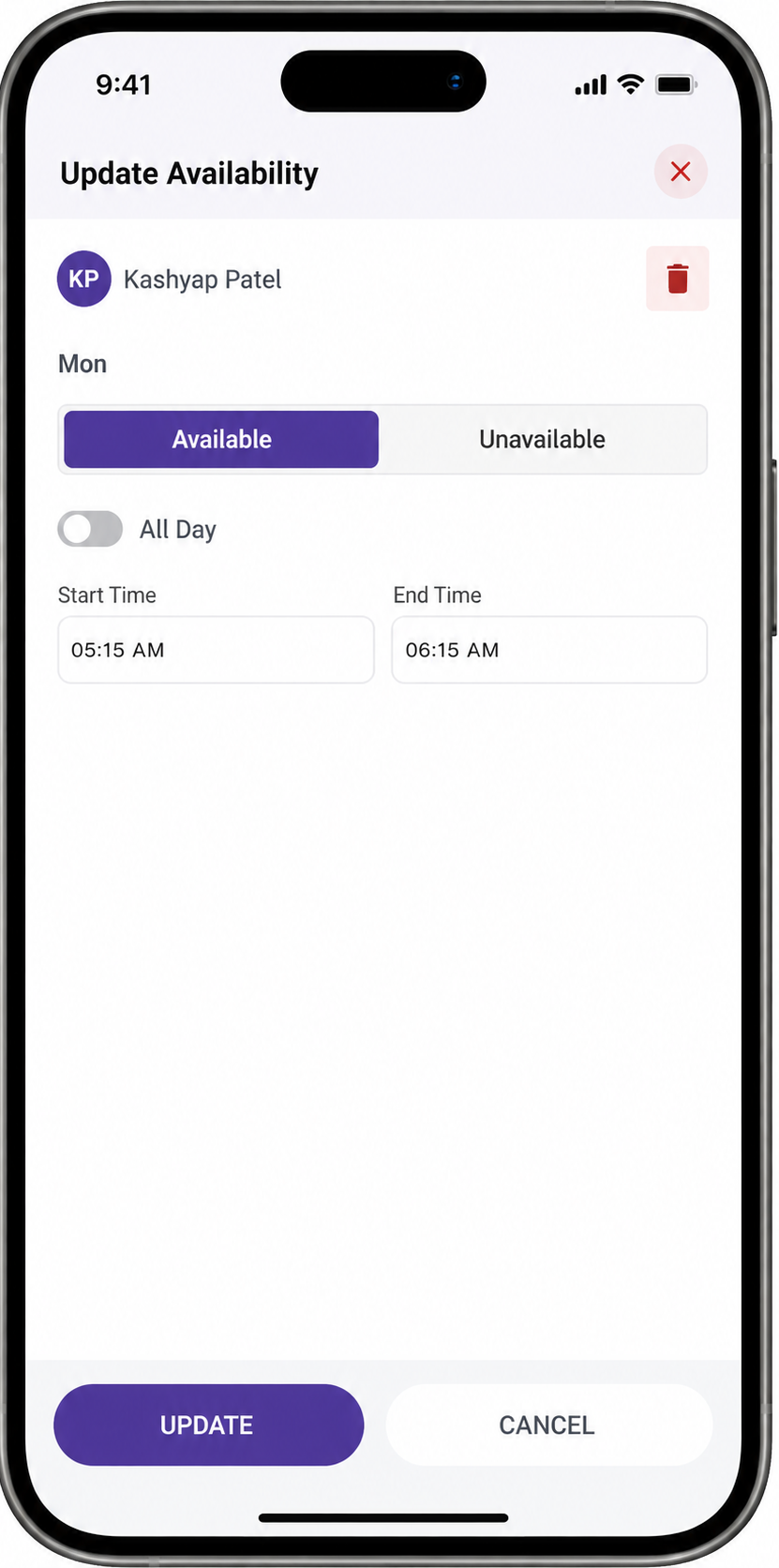 Update Availability